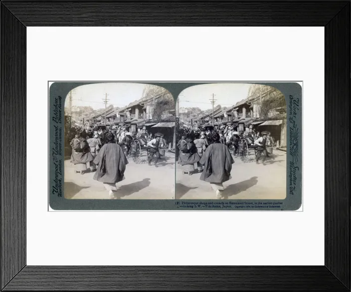 Framed Print : Batsumati street, Yokohama, Japan, 1904. Artist: Underwood & Underwood Framed Print : Batsumati street, Yokohama, Japan, 1904. Artist: Underwood & Underwood