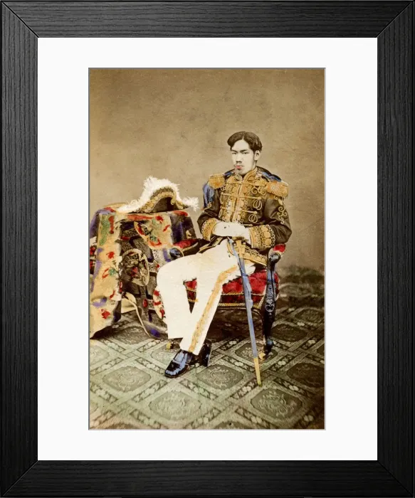 Framed Print : Mutsuhito, Emperor of Japan, 1873 (1882). Artist: Uchida Kyuichi Framed Print : Mutsuhito, Emperor of Japan, 1873 (1882). Artist: Uchida Kyuichi