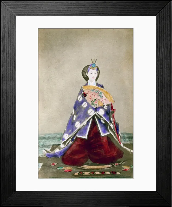 Framed Print : Haruho, Empress of Japan, 1873 (1882). Artist: Uchida Kyuichi Framed Print : Haruho, Empress of Japan, 1873 (1882). Artist: Uchida Kyuichi