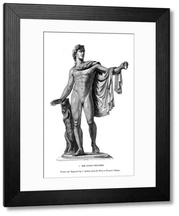 Framed Print : The Apollo Belvidere, 1843. Artist: J Jackson Framed Print : The Apollo Belvidere, 1843. Artist: J Jackson