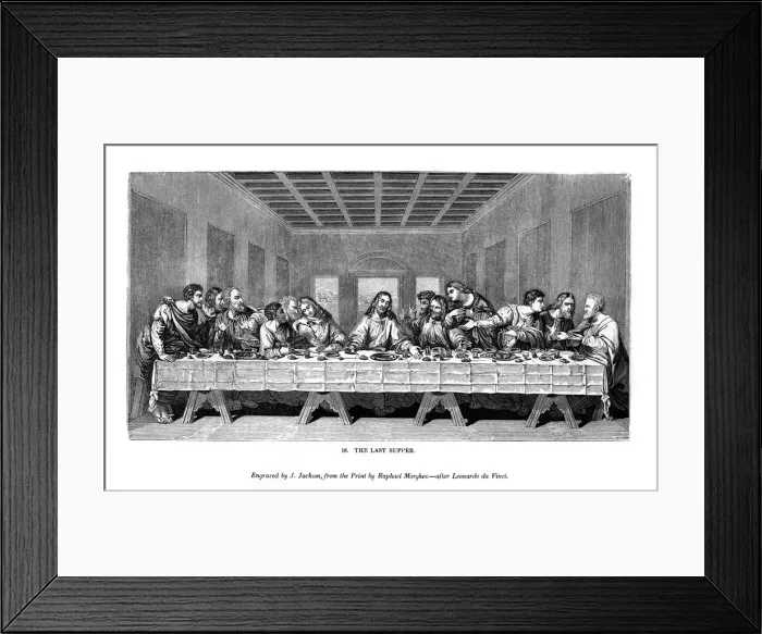 Framed Print : The Last Supper, 1843. Artist: J Jackson Framed Print : The Last Supper, 1843. Artist: J Jackson