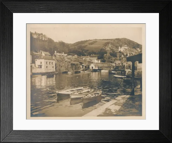 Framed Print : The Inner Harbour - Polperro, 1927 Framed Print : The Inner Harbour - Polperro, 1927