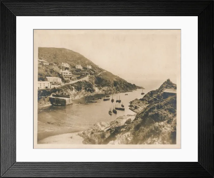Framed Print : Harbour Mouth - Polperro, 1927 Framed Print : Harbour Mouth - Polperro, 1927