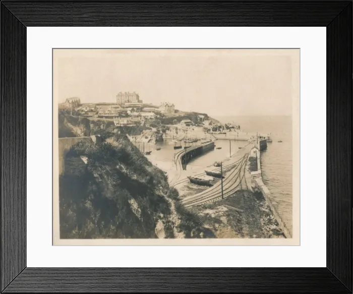Framed Print : The Harbour - Newquay, 1927 Framed Print : The Harbour - Newquay, 1927