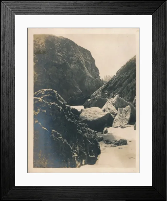 Framed Print : Rocks at Newquay, 1927 Framed Print : Rocks at Newquay, 1927