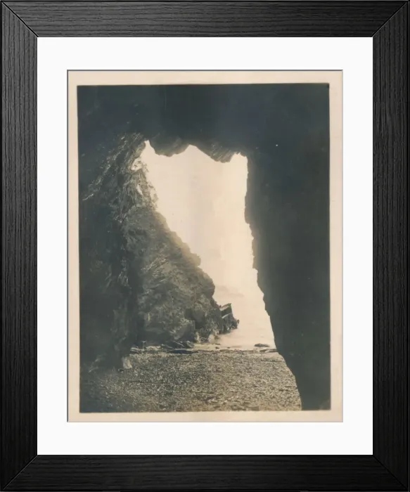 Framed Print : Atlantic Cavern - Newquay, 1927 Framed Print : Atlantic Cavern - Newquay, 1927