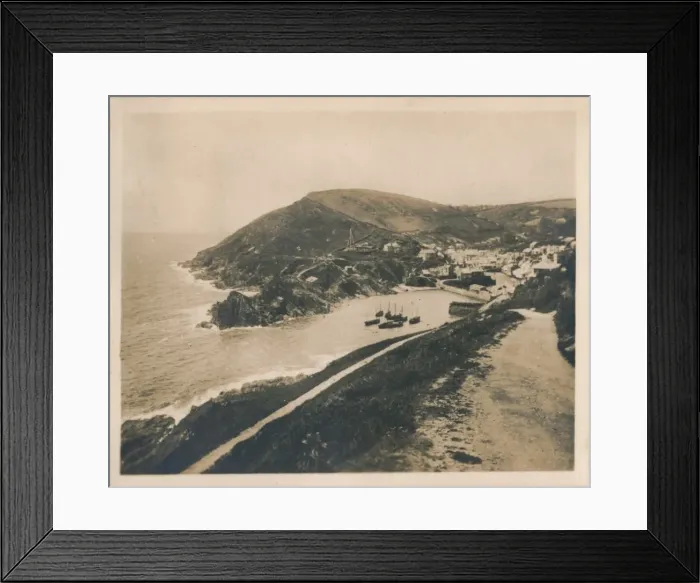 Framed Print : Polperro from Talland Cliff Path, 1927 Framed Print : Polperro from Talland Cliff Path, 1927