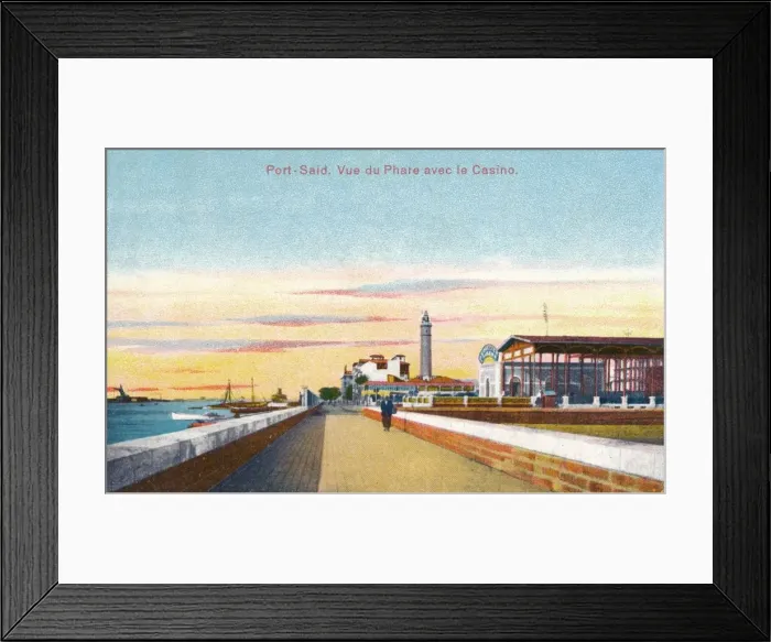 Framed Print : Port-Said. Vue du Phare avec le Casino, c1900 Framed Print : Port-Said. Vue du Phare avec le Casino, c1900