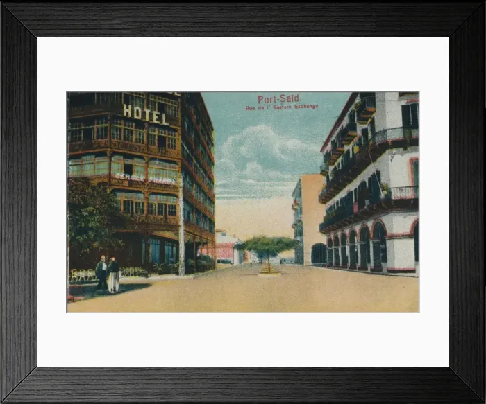 Framed Print : Port-Said. Rue de l Eastern Exchange, c1900 Framed Print : Port-Said. Rue de l Eastern Exchange, c1900