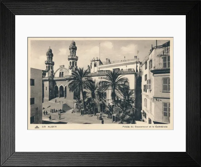 Framed Print : Alger - Palais du Gouverneur et la Cathedrale, c1900 Framed Print : Alger - Palais du Gouverneur et la Cathedrale, c1900