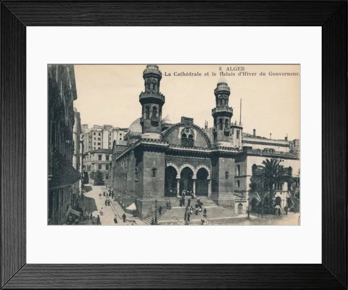 Framed Print : Alger - La Cathedrale et la Palais d Hiver du Gouverneur, c1900 Framed Print : Alger - La Cathedrale et la Palais d Hiver du Gouverneur, c1900