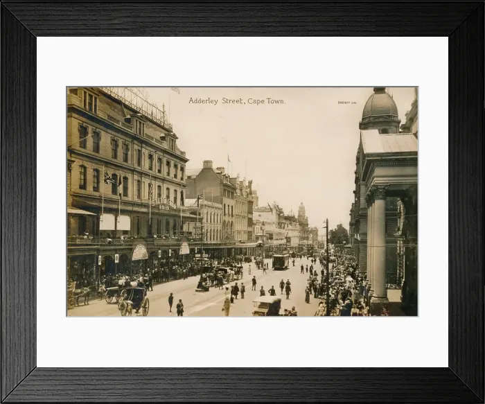 Framed Print : Adderley Street, Cape Town, c1900 Framed Print : Adderley Street, Cape Town, c1900