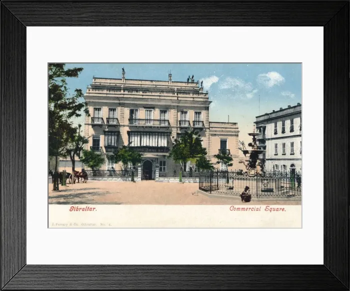 Framed Print : Gibraltar - Commercial Square, c1900 Framed Print : Gibraltar - Commercial Square, c1900