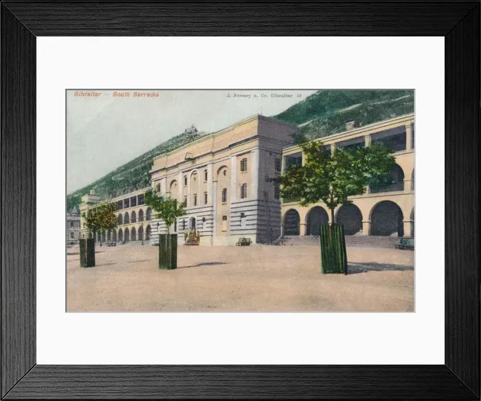Framed Print : Gibraltar - South Barracks, 1900 Framed Print : Gibraltar - South Barracks, 1900