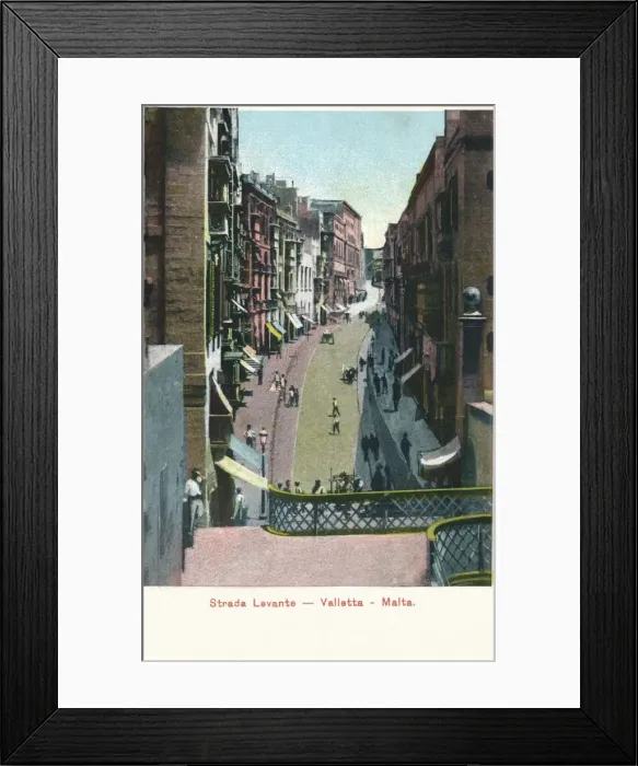 Framed Print : Strada Levante - Valletta - Malta, c1900 Framed Print : Strada Levante - Valletta - Malta, c1900