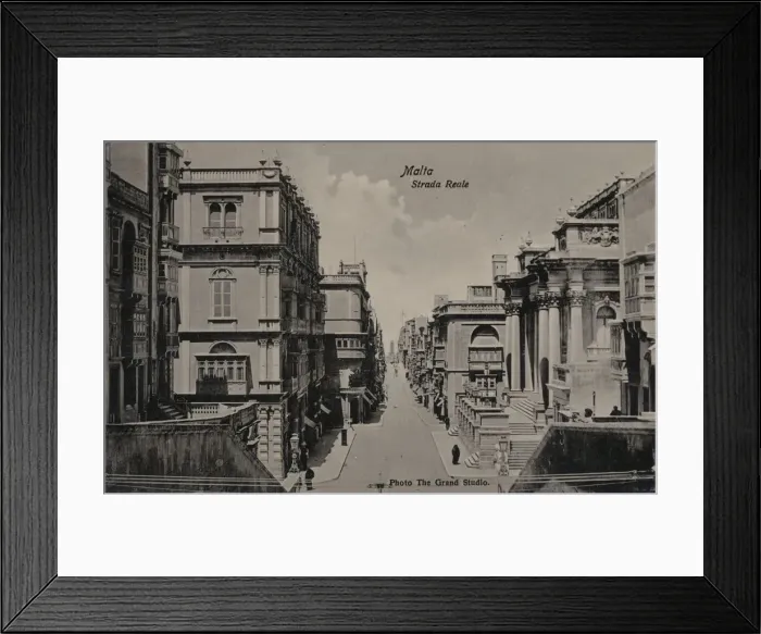 Framed Print : Malta - Strada Reale, c1900 Framed Print : Malta - Strada Reale, c1900
