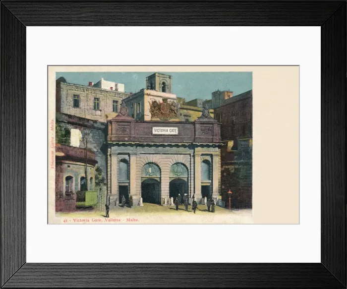 Framed Print : Victoria Gate, Valletta - Malta, c1900 Framed Print : Victoria Gate, Valletta - Malta, c1900