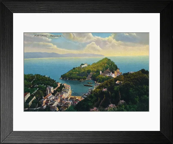 Framed Print : Portofino - Panorama, c1890 Framed Print : Portofino - Panorama, c1890
