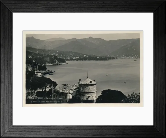 Framed Print : Portofino - Castello Braun e Panorama Golfo Tigulio, c1900 Framed Print : Portofino - Castello Braun e Panorama Golfo Tigulio, c1900