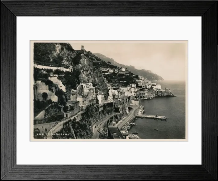 Framed Print : Amalfi - Panorama, c1910 Framed Print : Amalfi - Panorama, c1910