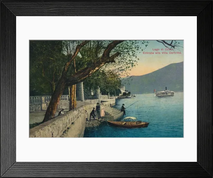 Framed Print : Lago di Como. Entrata alla Villa Carlotta, c1888 Framed Print : Lago di Como. Entrata alla Villa Carlotta, c1888