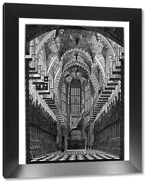 Interior of Henry VII Chapel, Westminster Abbey, 1843. Artist: J Jackson