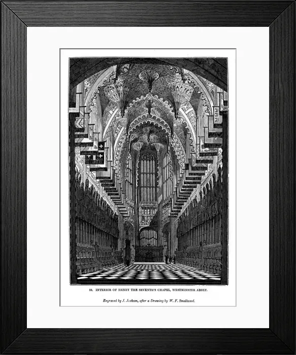 Framed Print : Interior of Henry VII Chapel, Westminster Abbey, 1843. Artist: J Jackson Framed Print : Interior of Henry VII Chapel, Westminster Abbey, 1843. Artist: J Jackson