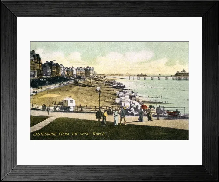 Framed Print : Eastbourne from the Wish Tower, Sussex, early 20th century Framed Print : Eastbourne from the Wish Tower, Sussex, early 20th century