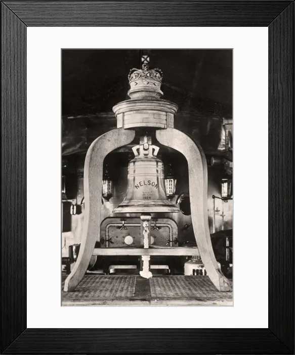 Framed Print : H. M.s Nelsons Silver Bell, Weight 2000 ozs, 20th Century Framed Print : H. M.s Nelsons Silver Bell, Weight 2000 ozs, 20th Century