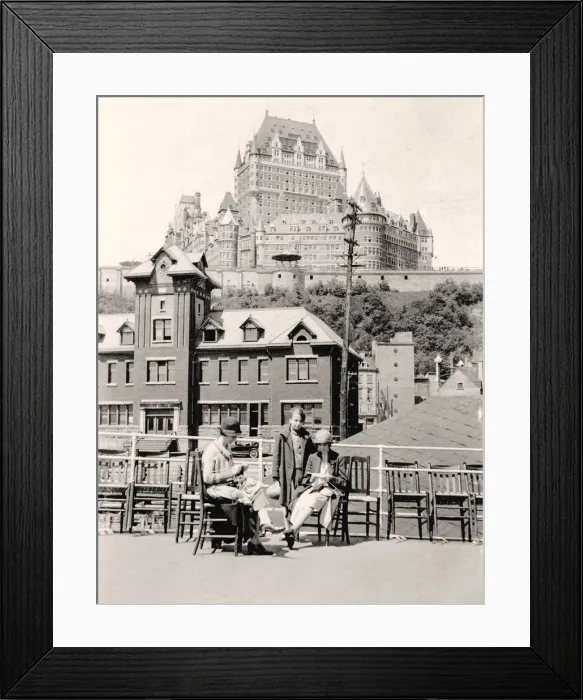Framed Print : Miss Simpson & Jeane on deck of Steamboat, l isle d Orleans, Quebec Wharf, 1926 Framed Print : Miss Simpson & Jeane on deck of Steamboat, l isle d Orleans, Quebec Wharf, 1926