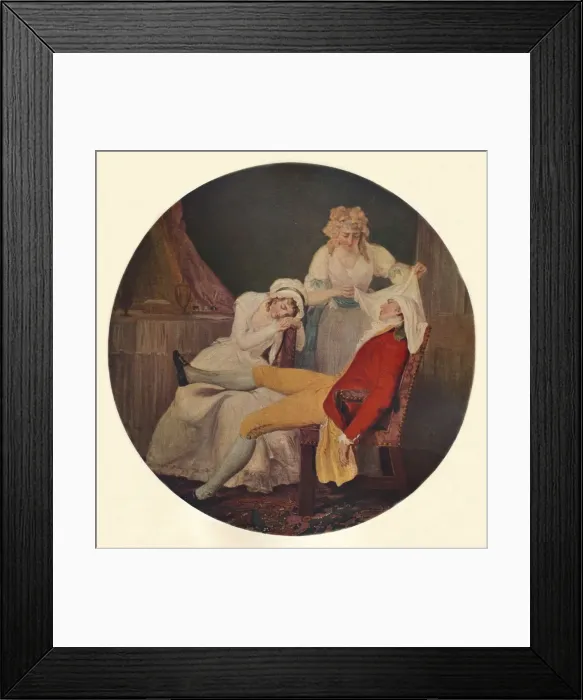Framed Print : Lady Easys Steinkirk: A Scene from The Fearless Husband by Colley Cibber (Act V, Scene 5), (193 Artist: Francis Wheatley Framed Print : Lady Easys Steinkirk: A Scene from The Fearless Husband by Colley Cibber (Act V, Scene 5), (193 Artist: Francis Wheatley