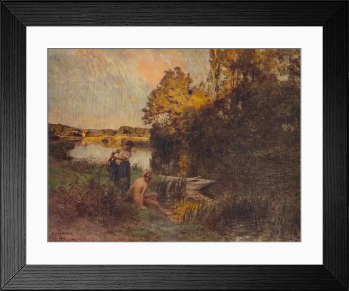 Framed Print : La Baigneuse, 1907, (1938). Artist: Leon-Augustin Lhermitte Framed Print : La Baigneuse, 1907, (1938). Artist: Leon-Augustin Lhermitte