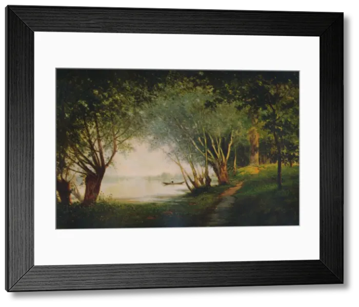 Framed Print : Near Poissy, c1880, (1938). Artist: Gilbert Munger Framed Print : Near Poissy, c1880, (1938). Artist: Gilbert Munger