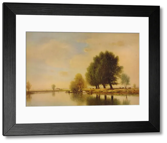 Framed Print : On the Seine, c1885, (1938). Artist: Gilbert Munger Framed Print : On the Seine, c1885, (1938). Artist: Gilbert Munger