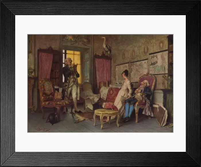 Framed Print : An Amusing Story, 1877, (1938). Artist: Giovanni Battista Quadrone Framed Print : An Amusing Story, 1877, (1938). Artist: Giovanni Battista Quadrone