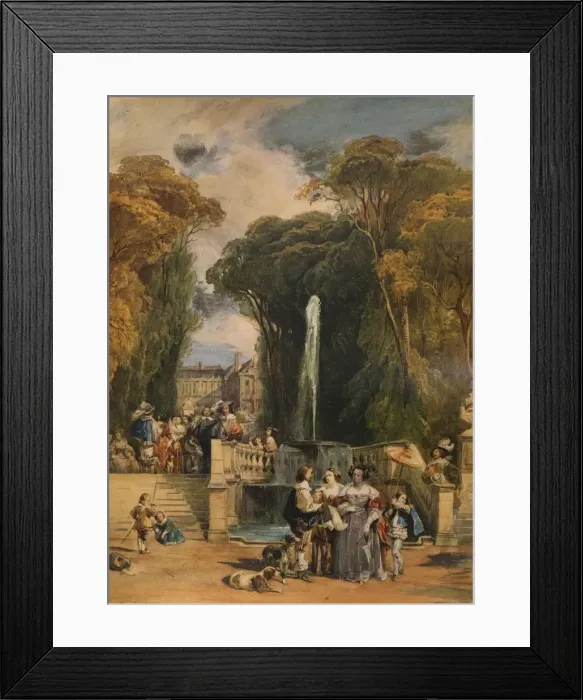Framed Print : Garden of a French Chateau, 1832, (1938). Artist: Camille Joseph Etienne Roqueplan Framed Print : Garden of a French Chateau, 1832, (1938). Artist: Camille Joseph Etienne Roqueplan