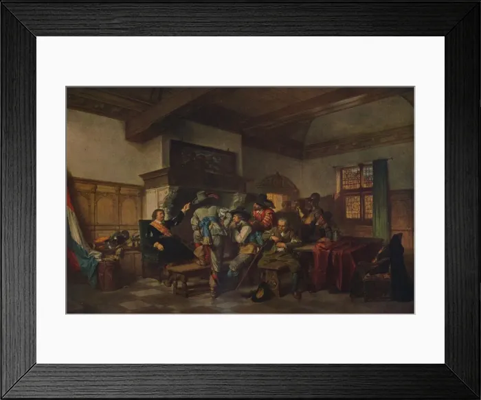 Framed Print : The Warriors Story, c1861, (1938). Artist: Herman Frederik Carel Ten Kate Framed Print : The Warriors Story, c1861, (1938). Artist: Herman Frederik Carel Ten Kate