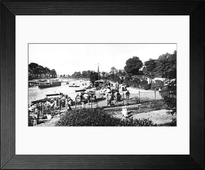 Framed Print : Parkers Ferry, Surbiton, 1909 Framed Print : Parkers Ferry, Surbiton, 1909