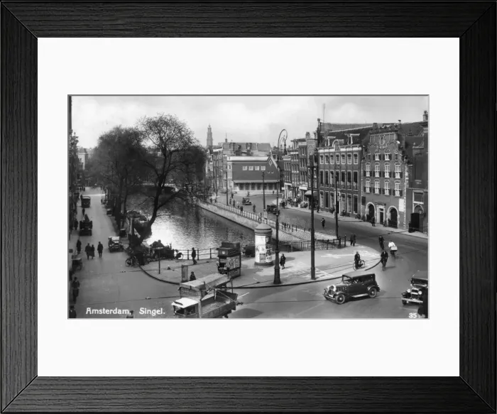 Framed Print : Amsterdam, Singel, 1937. Artist:s Finsy Framed Print : Amsterdam, Singel, 1937. Artist:s Finsy