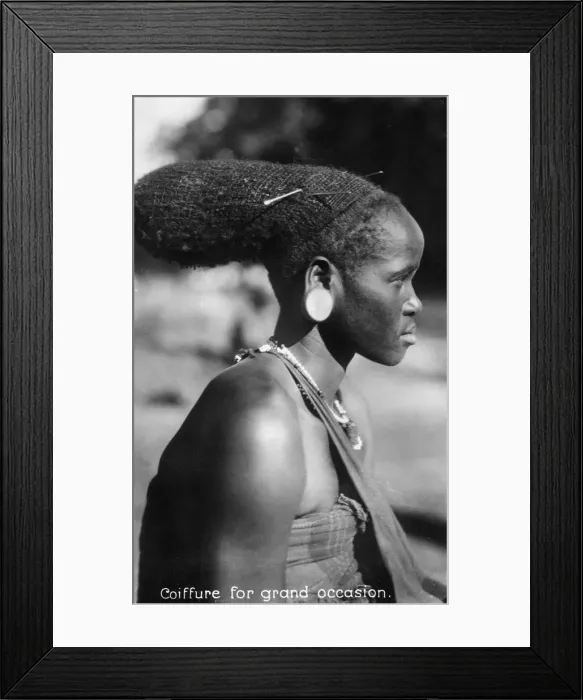Framed Print : Coiffure for grand occasion, 20th Century. Artist:s Finsy Framed Print : Coiffure for grand occasion, 20th Century. Artist:s Finsy