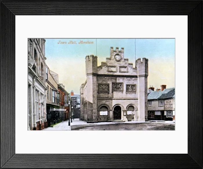 Framed Print : Town Hall, Horsham, 1906 Framed Print : Town Hall, Horsham, 1906