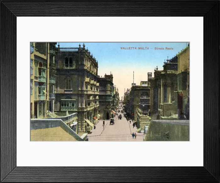 Framed Print : Strada Reale, Valletta Malta, 20th Century Framed Print : Strada Reale, Valletta Malta, 20th Century