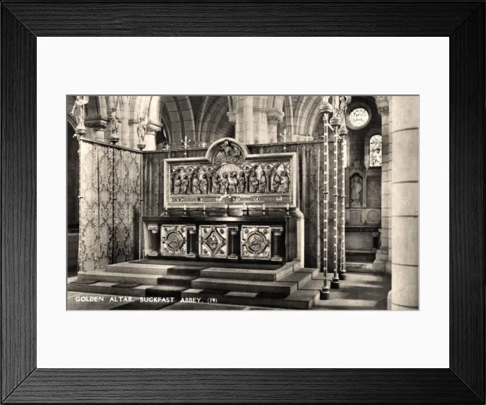 Framed Print : Golden Altar, Buckfast, Abbey, 20th Century
