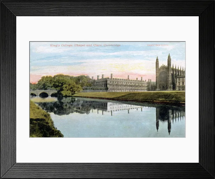 Framed Print : Kings College, Kings College Chapel and Clare College, Cambridge, early 20th century Framed Print : Kings College, Kings College Chapel and Clare College, Cambridge, early 20th century