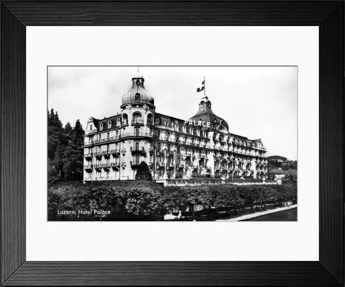 Framed Print : The Palace Hotel, Lucerne, Switzerland, early 20th century Framed Print : The Palace Hotel, Lucerne, Switzerland, early 20th century