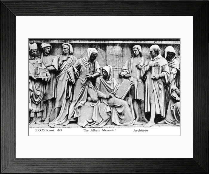 Framed Print : Bas relief from the Albert Memorial, London, early 20th century Framed Print : Bas relief from the Albert Memorial, London, early 20th century