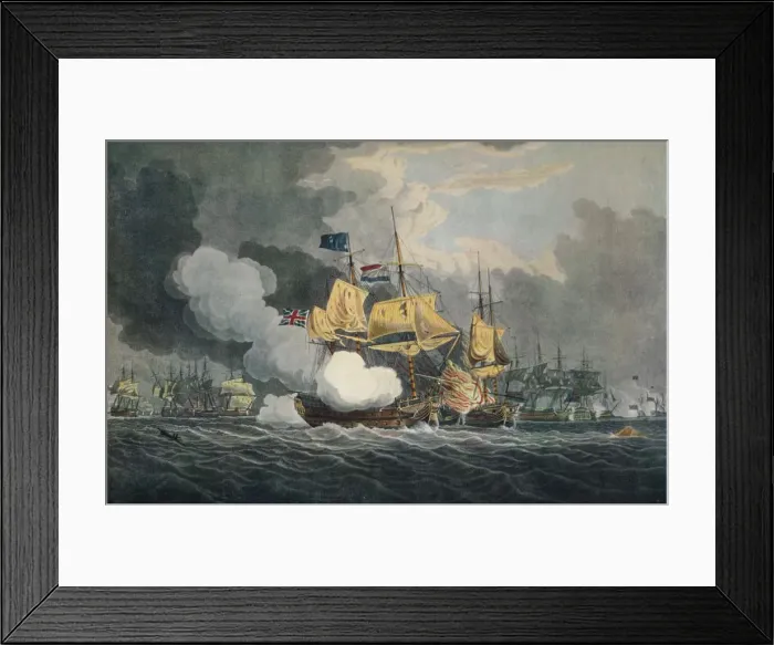 Framed Print : The Battle of Camperdown, c1798, (1924). Artist: Robert Clevely Framed Print : The Battle of Camperdown, c1798, (1924). Artist: Robert Clevely