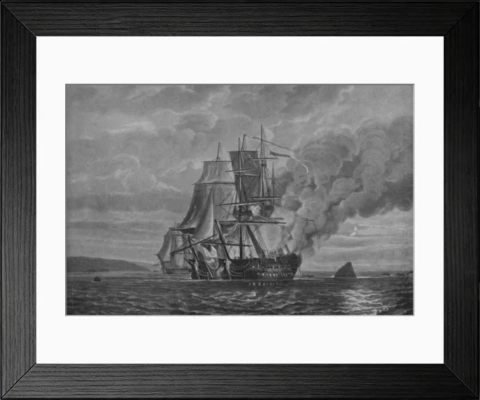 Framed Print : The Mars and L Hercule, c1799. Artist: Nicholas Pocock Framed Print : The Mars and L Hercule, c1799. Artist: Nicholas Pocock