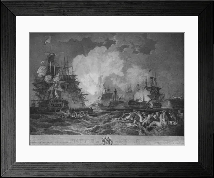 Framed Print : Aboukir Bay, c1799. Artist: Philip James de Loutherbourg Framed Print : Aboukir Bay, c1799. Artist: Philip James de Loutherbourg
