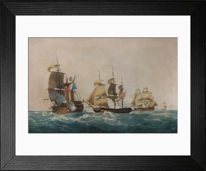 Framed Print : Capture of the Guillaume Tell, c1805. Artist: Nicholas Pocock Framed Print : Capture of the Guillaume Tell, c1805. Artist: Nicholas Pocock